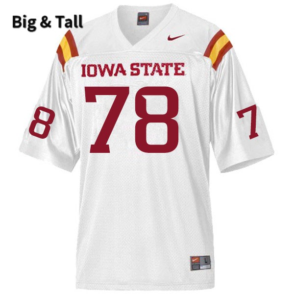 Iowa State Cyclones Men's #78 Jeremiah Marlin Nike NCAA Authentic White Big & Tall College Stitched Football Jersey IF42Q44EC